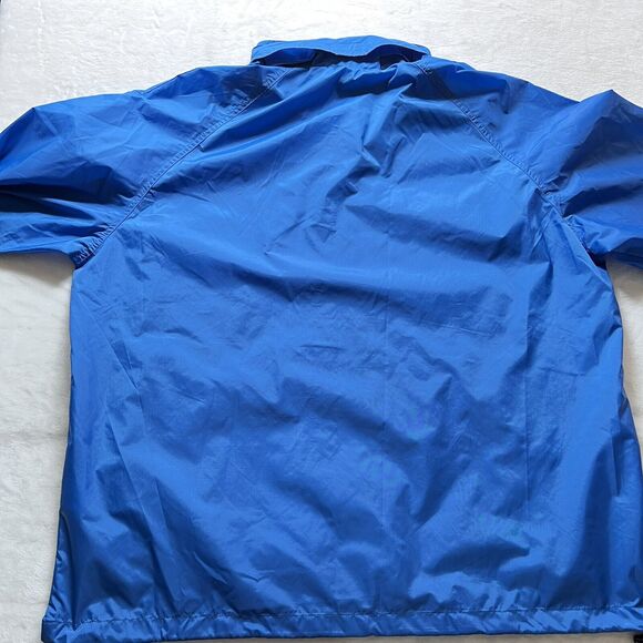 Woolrich Unisex Blue Nylon Windbreaker Size Large Men’s Women’s Hood - Picture 2 of 8